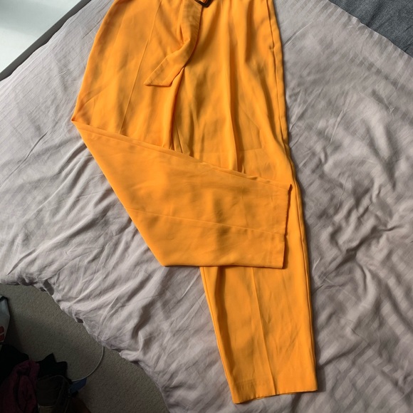 Top Shop High Waisted Orange Pants - Picture 4 of 4